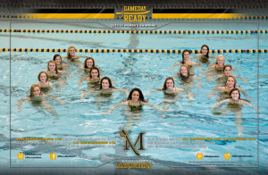 2013-14 Women's Swimming team poster. #GAMEDAYREADY