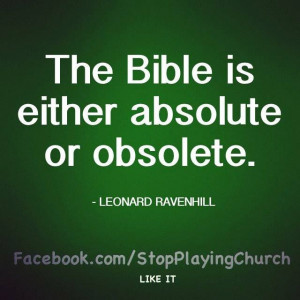 Ravenhill quote on the Bible