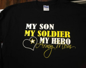 My Son My Soldier My Hero Army Mom Tshirt ...