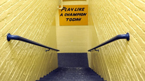 AP Photo/Joe Raymond This simple, inspirational sign has helped Notre ...