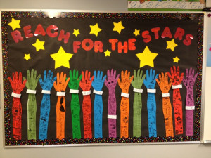 Bulletin board-reach for the stars