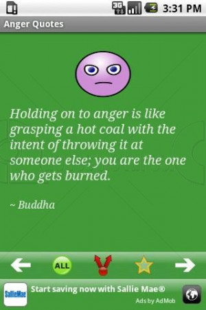 Holding on to anger is Like Grasping a Hot Coal – Anger Quote