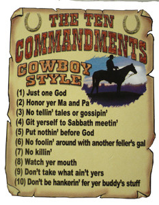 Cowboy Commandments Christian T-shirt