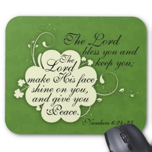 Bible Verse Blessing Irish Designed Mousepad