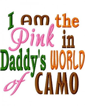 ... Embroidered Onesie I Am The Pink in Daddys World Camo Baby Shower Gift