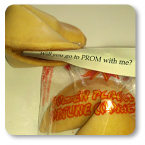 Prom Message Fortune Cookie - one single regular sized fortune cookie