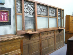 Bank Teller Window 295: antique bank teller cage/