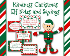 Kindness Christmas Elf Notes and Sa yings - Printable - INSTaNT ...