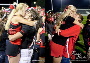 Cute cheerleader football player couples picture. Senior year freshman ...