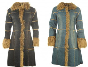 Denim Long Womens Winter Coat