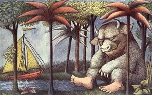 Maurice Sendak's cover for 'Where the Wild Things Are'