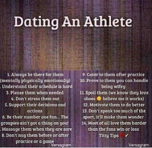 Dating an Athlete