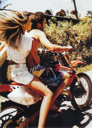 blonde, boy, couple, denim, girl, hair, legs, light, motorcycle ...