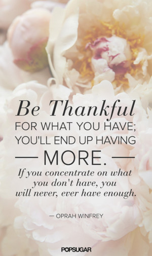 Gratitude Quote by Oprah Winfrey