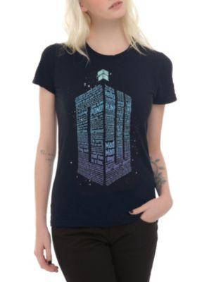 Doctor Who TARDIS Quotes Girls T-Shirt