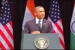 US President Barack Obama on Tuesday morning addressed a gathering at ...