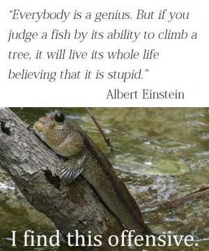 albert einstein - judge a fish to climb a tree