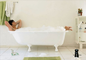 Funny photos funny Axe ad bathtub