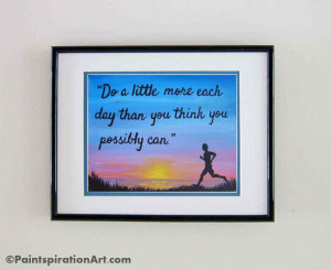 ... Quotes Wall Art Runner Painting Digital Download - Workout Motivation