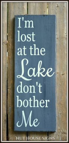 Lake Sign Lake House Decor Chalkboard Housewarming Gift Rustic Wood ...