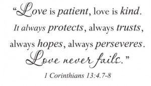 Quotes From The Bible About Love Corinthians ~ Love Bible Quote ...