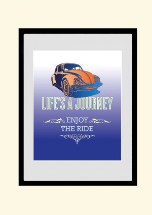 VW Beetle Art Print inspirational Quote Retro by EclecticPrintShop, $ ...