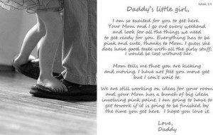 Daddy's letter to unborn baby. So sweet.