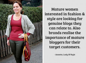 Annette, Lady Of Style on being a 40+ fashion blogger by Not Dressed ...