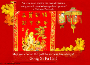 Send your wishes to your business associates on Chinese New Year.