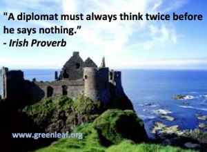 Servant Leadership - Irish Proverb