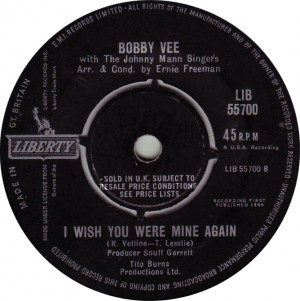 Bobby Vee I Wish You Were Mine Again R. Velline, T. Lesslie Snuff ...