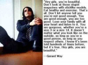 ... image include: gerard way, my chemical romance, girl, love and quote