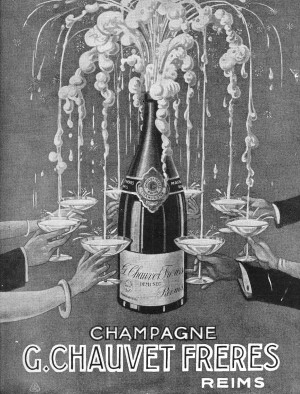 1923 ad: Champagne C. Chauvet Freres Reims