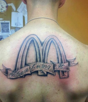 McDonalds Tattoo Oh man, let's hope he at least... | CollegeHumor ...
