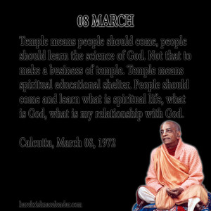 Srila Prabhupada Quotes For Month March 08