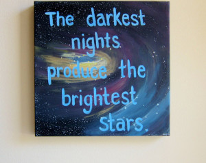 ON SALE Inspirational Quotes on Canvas Quote Paintings The Darkest ...
