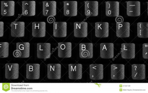 Keyboard quotes, keys shuffled to spell out key business ideas.