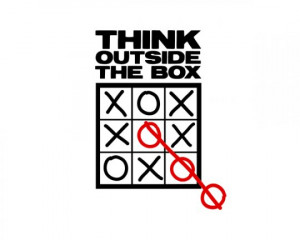 thinking outside the box anyway? Well, if you are said to be thinking ...