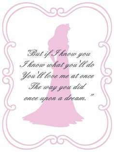 Sleeping Beauty Aurora quote card - Steven's proposal to me 11/11/00 ...