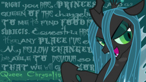 Queen Chrysalis quote wallpaper by Mephisto485