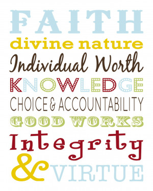 lds young women values