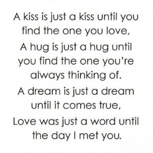 Love kiss hug word qoute