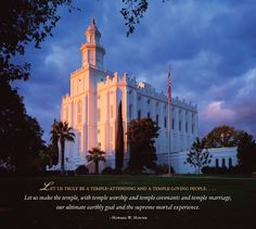 temple-loving and temple-attending people...let us make the temple ...