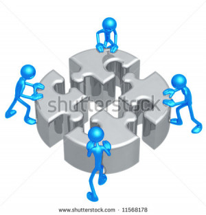 Teamwork Puzzle Stock Photo