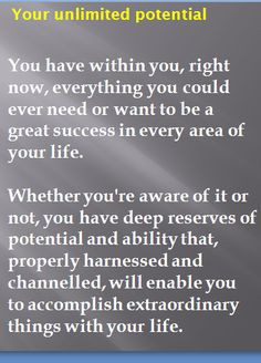 Your unlimited potential