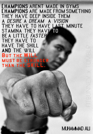 Muhammad Ali quote on champions