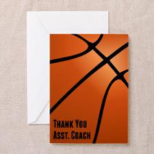 Thank You Assistant Coach-Basketball Greeting Card for