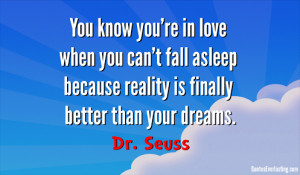 You Know You're In Love When You Can't Fall Asleep because reality is ...