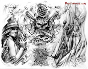 Gangster Tattoos Drawings Picture