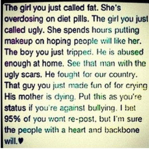... , Bullying Repost, Quotes, Polyvore, Support People, Stop Bullying